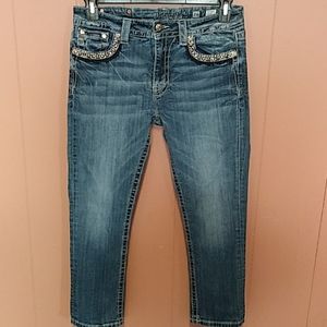 Miss Me Boyfriend Capris 28 Cropped 30x25